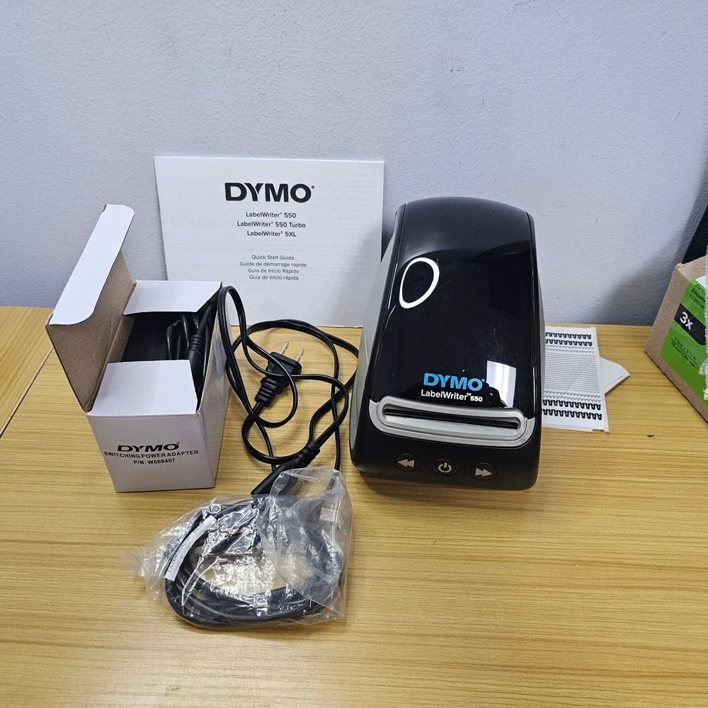 Dymo LabelWriter 550 Label Printer Model 2112552 with Labels 3x